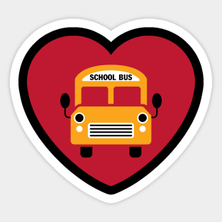 Just A Boy Who Loves School Buses Heart Sticker